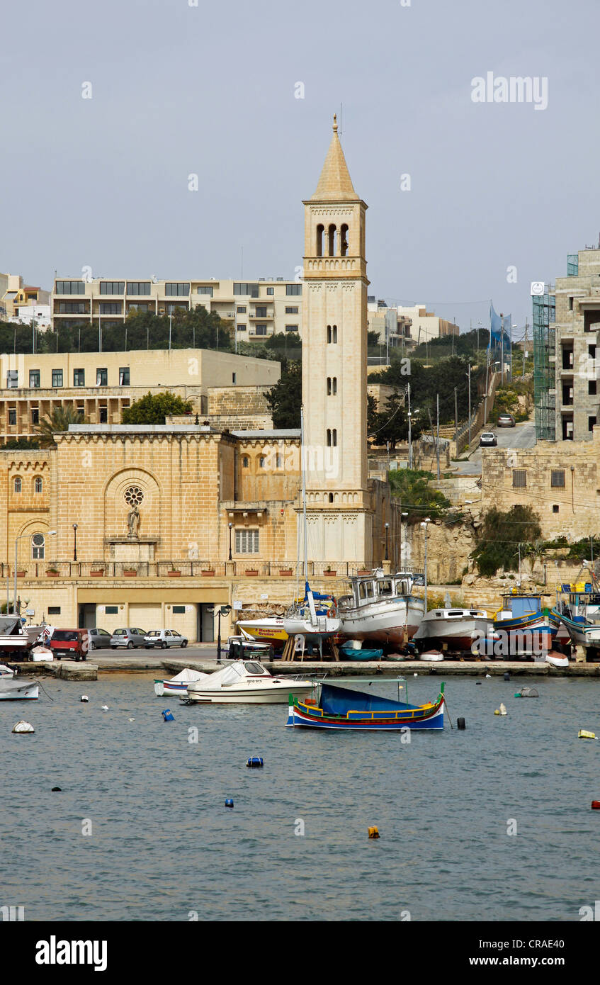 St. Anne's parish church, Marsaskala, Malta, Europe Stock Photo