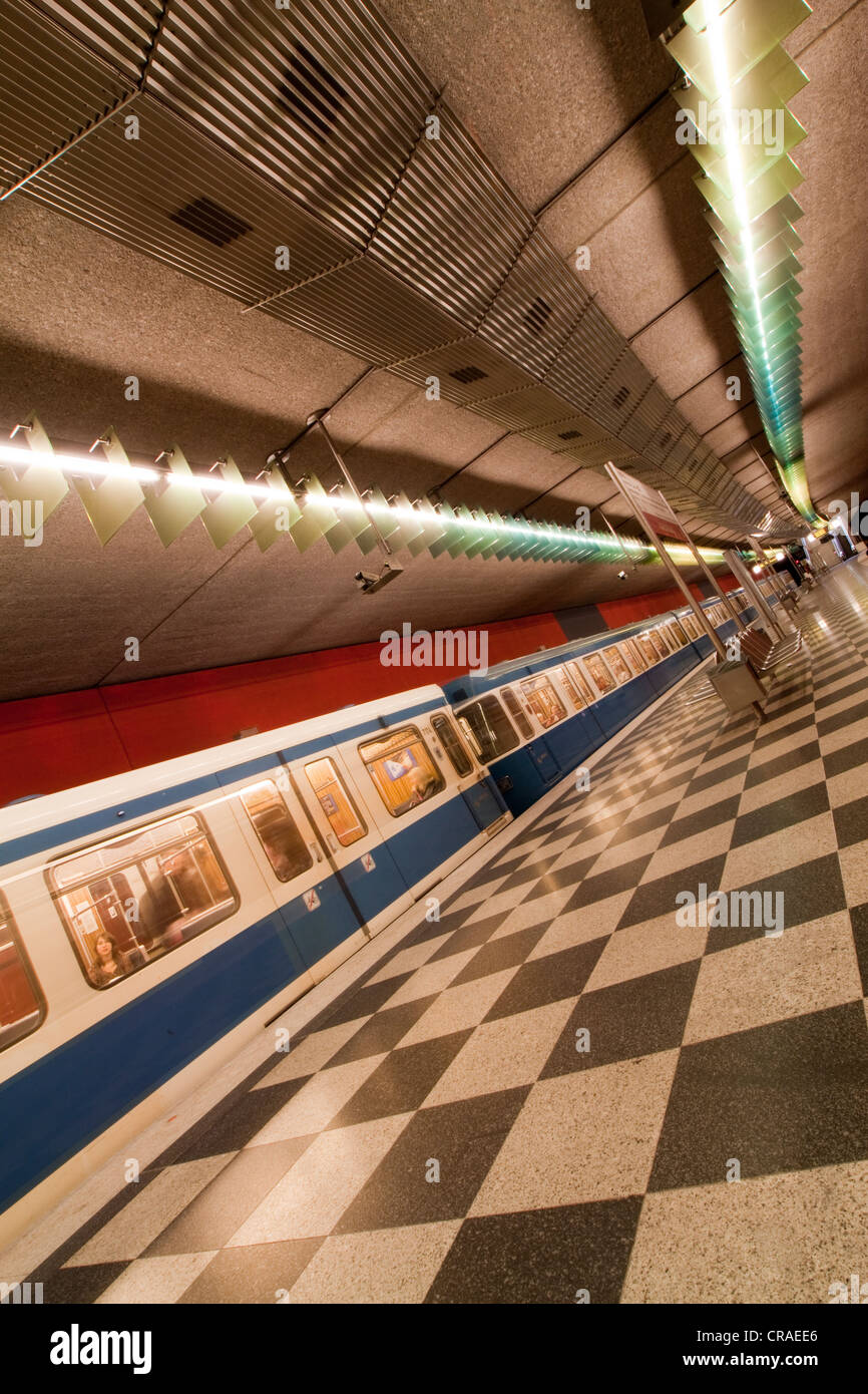 U-Bahn, underground railway, Munich, Bavaria, Germany, Europe Stock Photo