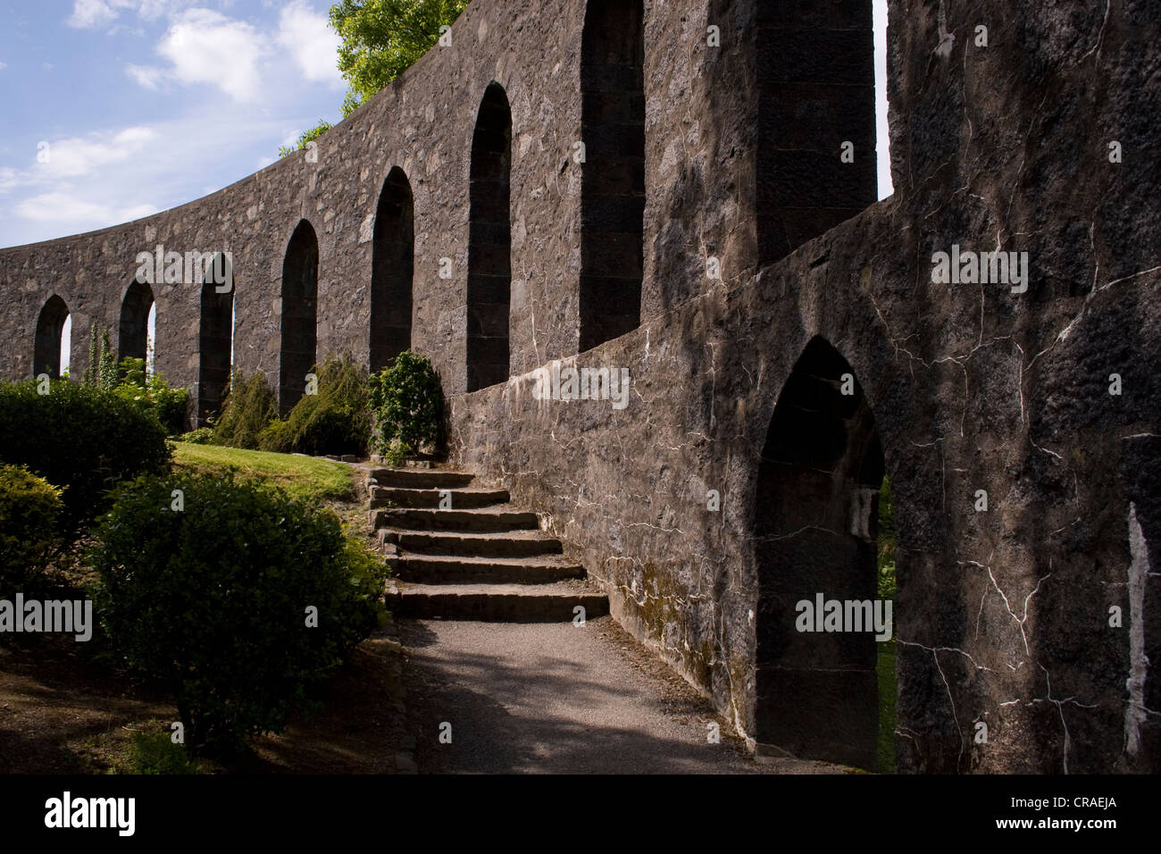 Inside McCaig's Tower on Battery Hill in Oban, Scotland. Stock Photo