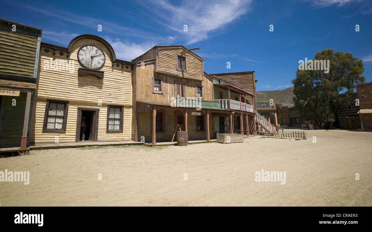Fort Bravo, western town, former film set, now a tourist attraction, Tabernas, Andalusia, Spain, Europe Stock Photo