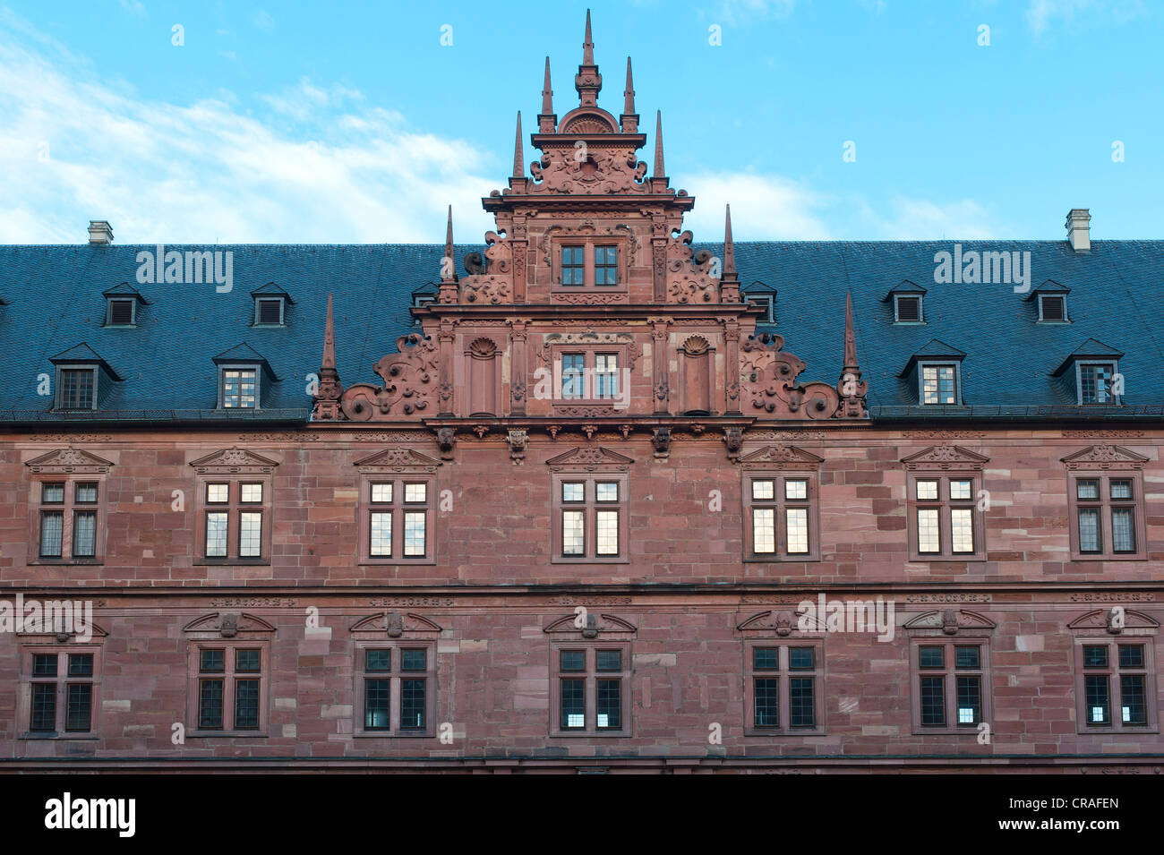Schloss Johannisburg Castle, on the Main river, Aschaffenburg, Bavaria, Germany, Europe Stock Photo