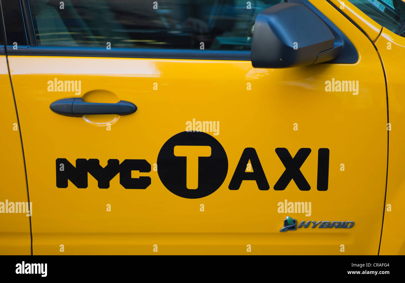 Yellow Cab, New York, USA Stock Photo