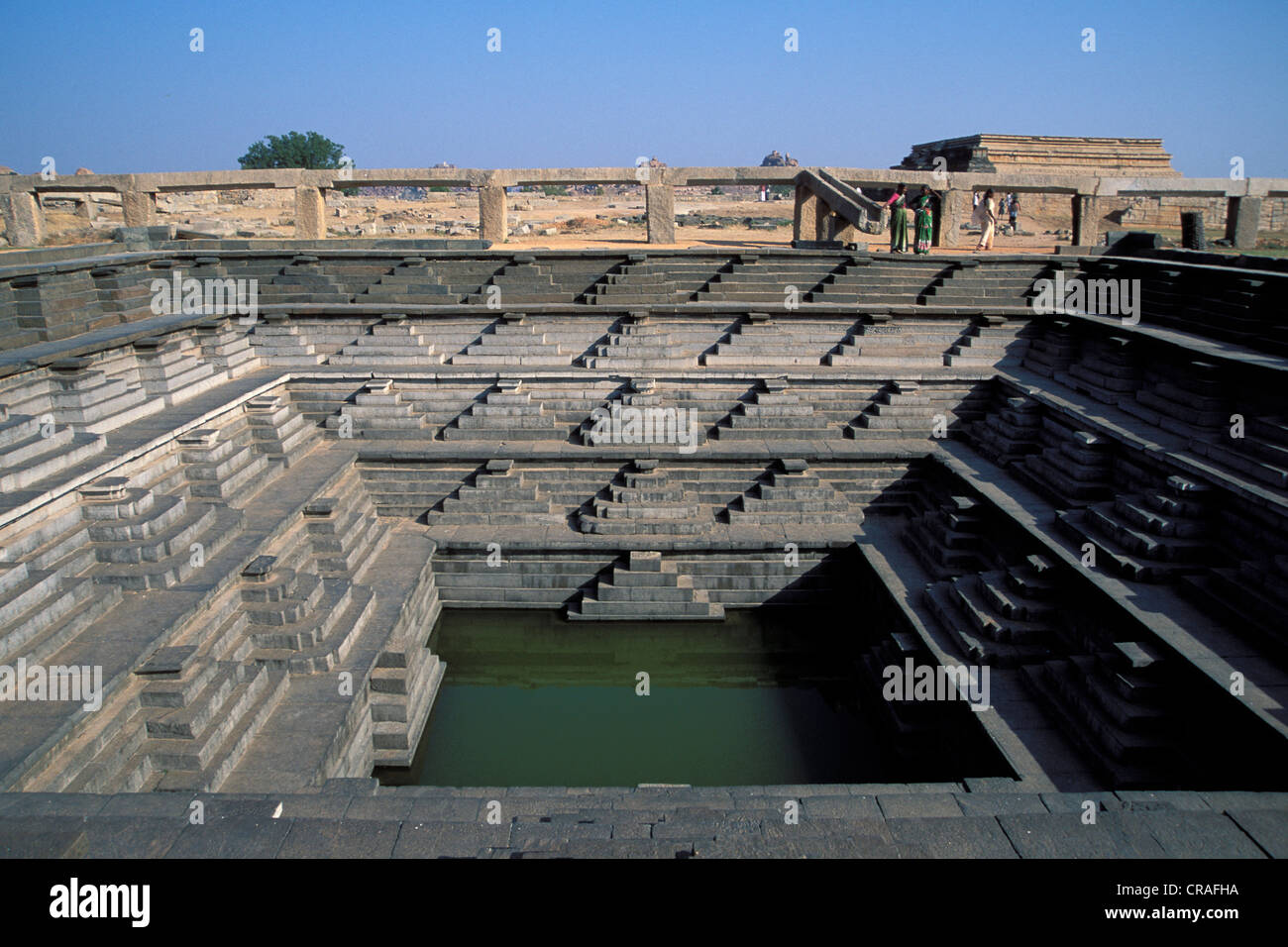 Royal bath in the Durbar Enclosure, ruined city of Vijayanagar, Hampi, Karnataka, South India, India, Asia Stock Photo