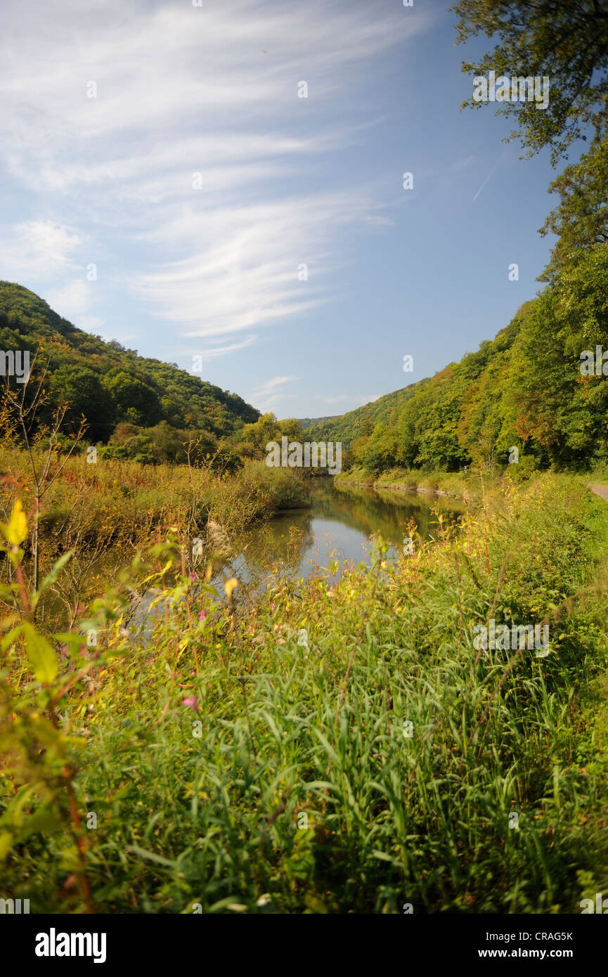 View of the Lahn River between Laurenburg and Obernhof, Rhein-Lahn ...