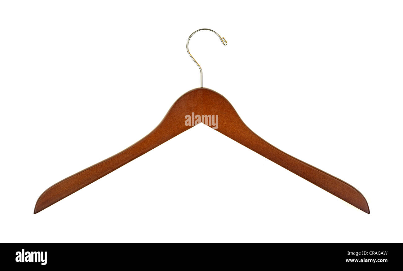 Wood coat hanger Stock Photo Alamy