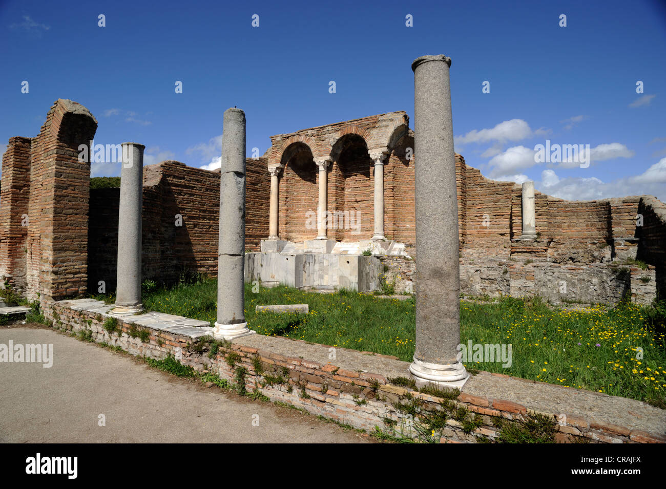 Italy, Rome, Ostia Antica, roman house of Cupid and Psyche (Domus di Amore e Psiche) Stock Photo