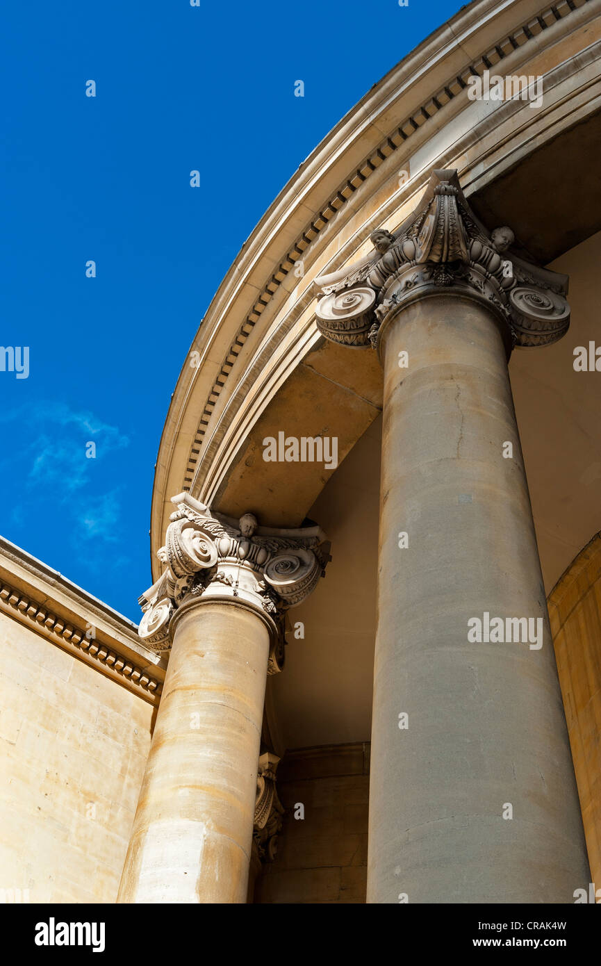 Columns of the neoclassical All Souls Church by John Nash, London, England, United Kingdom, Europe Stock Photo