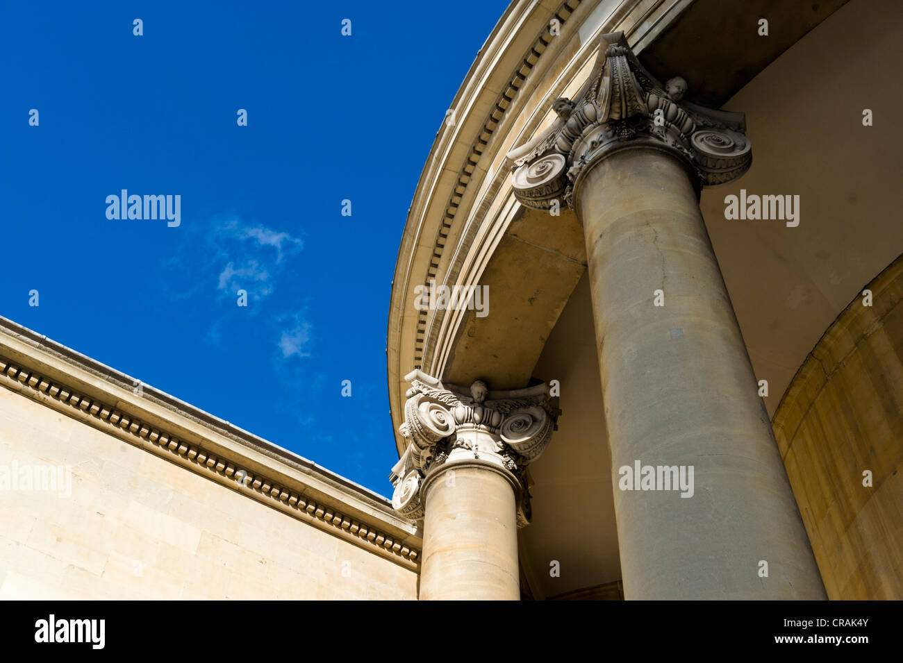 Columns of the neoclassical All Souls Church by John Nash, London, England, United Kingdom, Europe Stock Photo