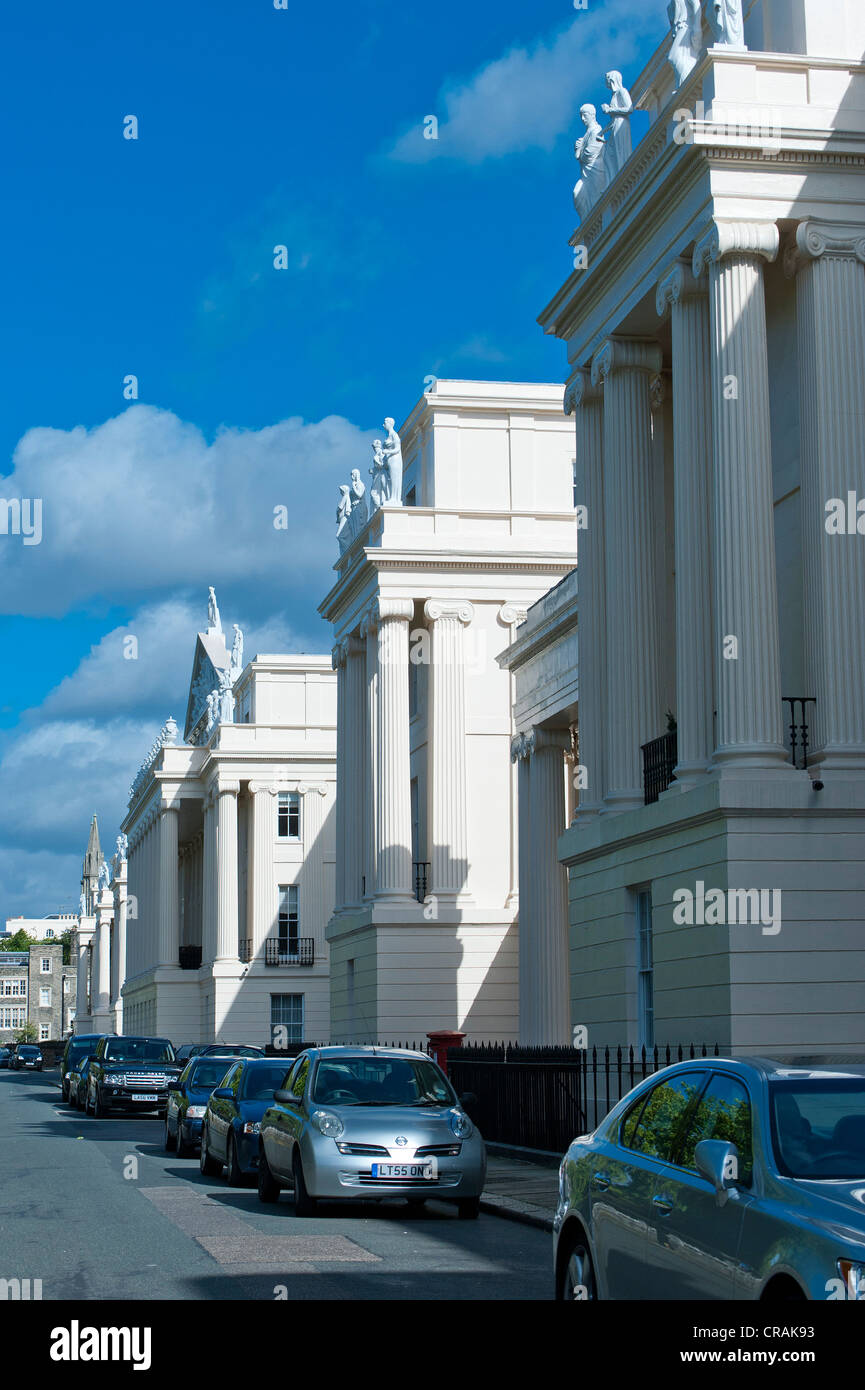 Neoclassical mansions, Cumberland Terrace, architect John Nash, Camden, London, England, United Kingdom, Europe Stock Photo