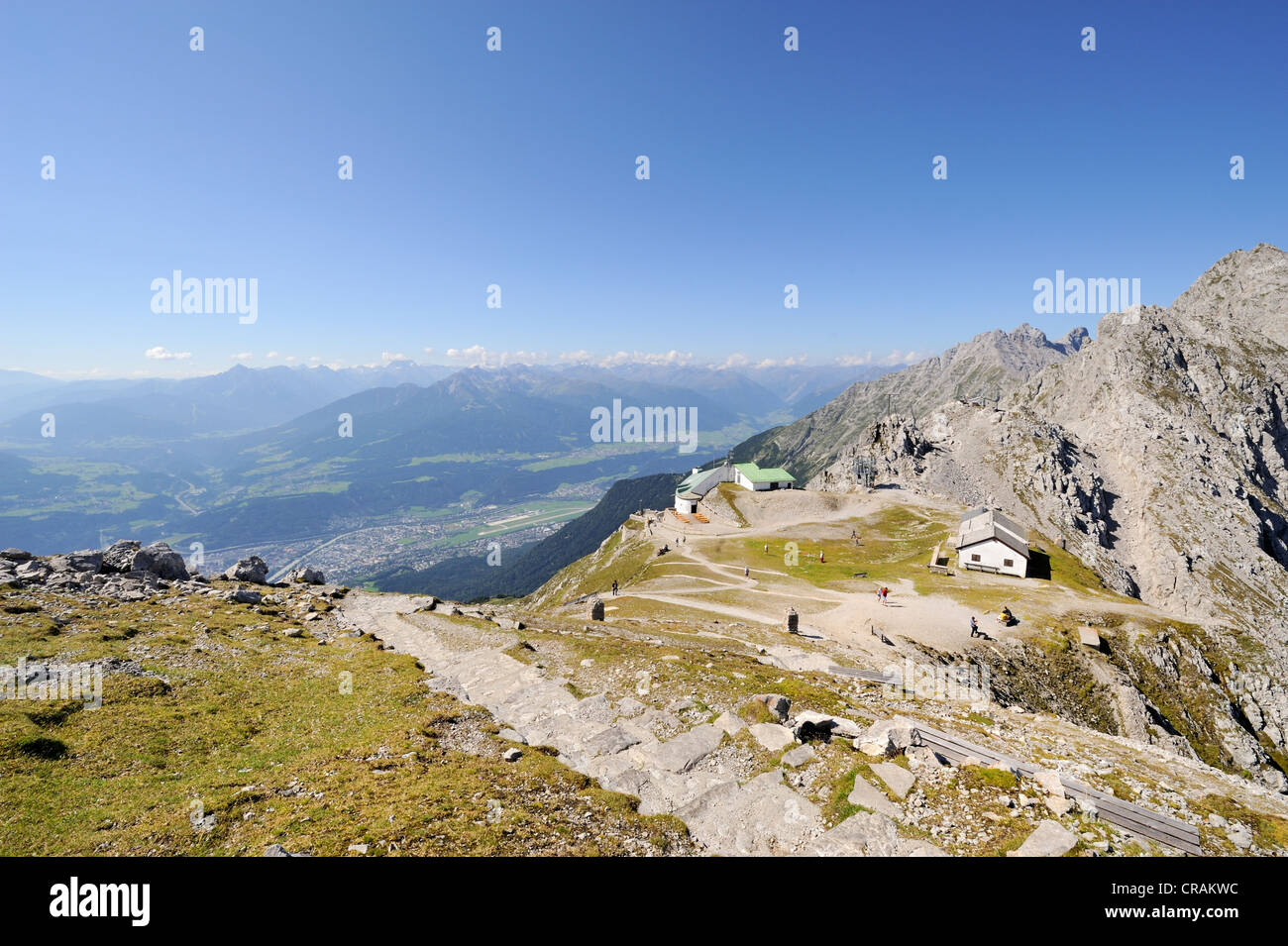 Hafelekar Summit Station With A Restautrant Alpine Pasture Below Hafelekarspitze Peak 2334 M Tyrol Austria Europe Hafelekar Summit Station With A Restautrant Alpine Pasture Below Hafelekarspitze Peak 2334 M Tyrol Austria Europe