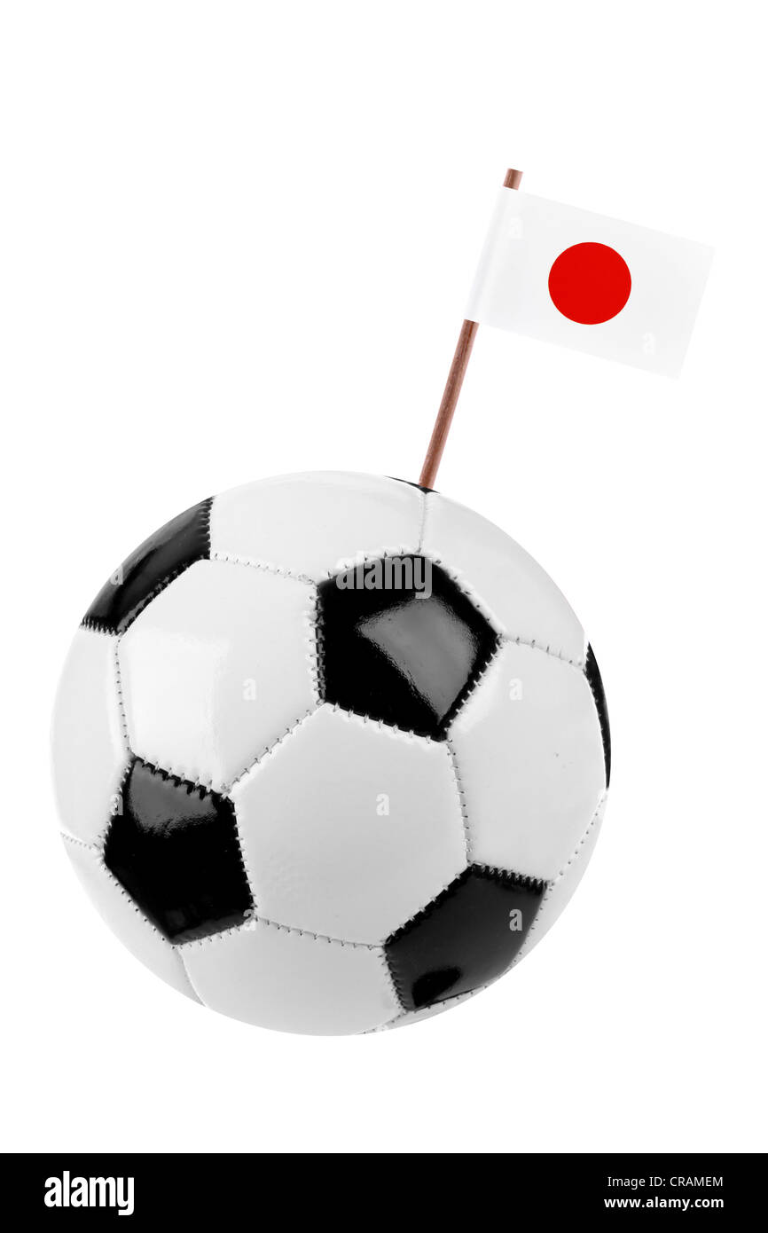 Soccer ball or football with a national flag Stock Photo