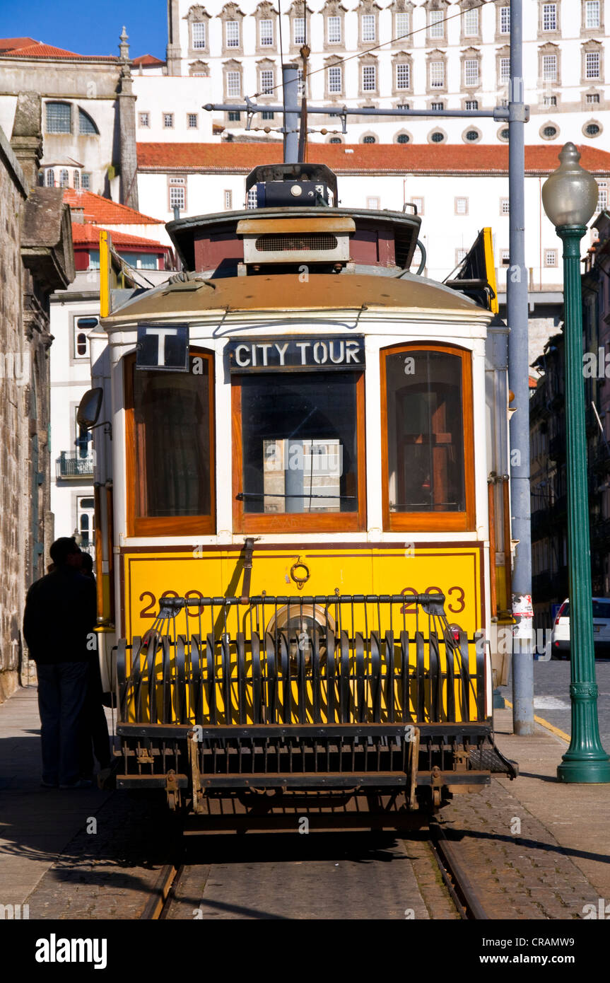 Carriage of a tram, Porto, Portugal, Europe Stock Photo