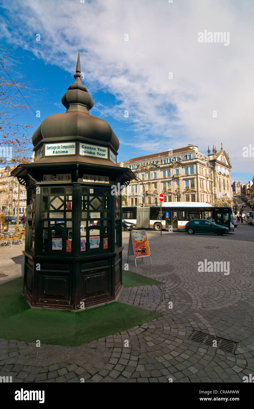 Street kiosk in the old town of Porto, Portugal, Europe Stock Photo