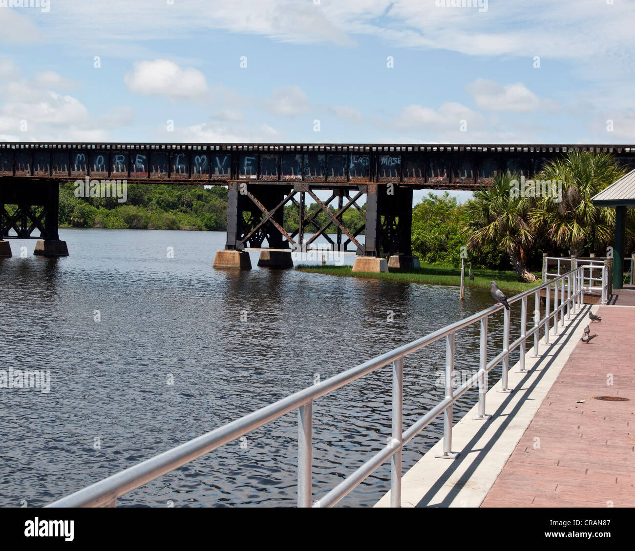 Crane Creek Promenade and Manatee Observation area at Melbourne Harbor