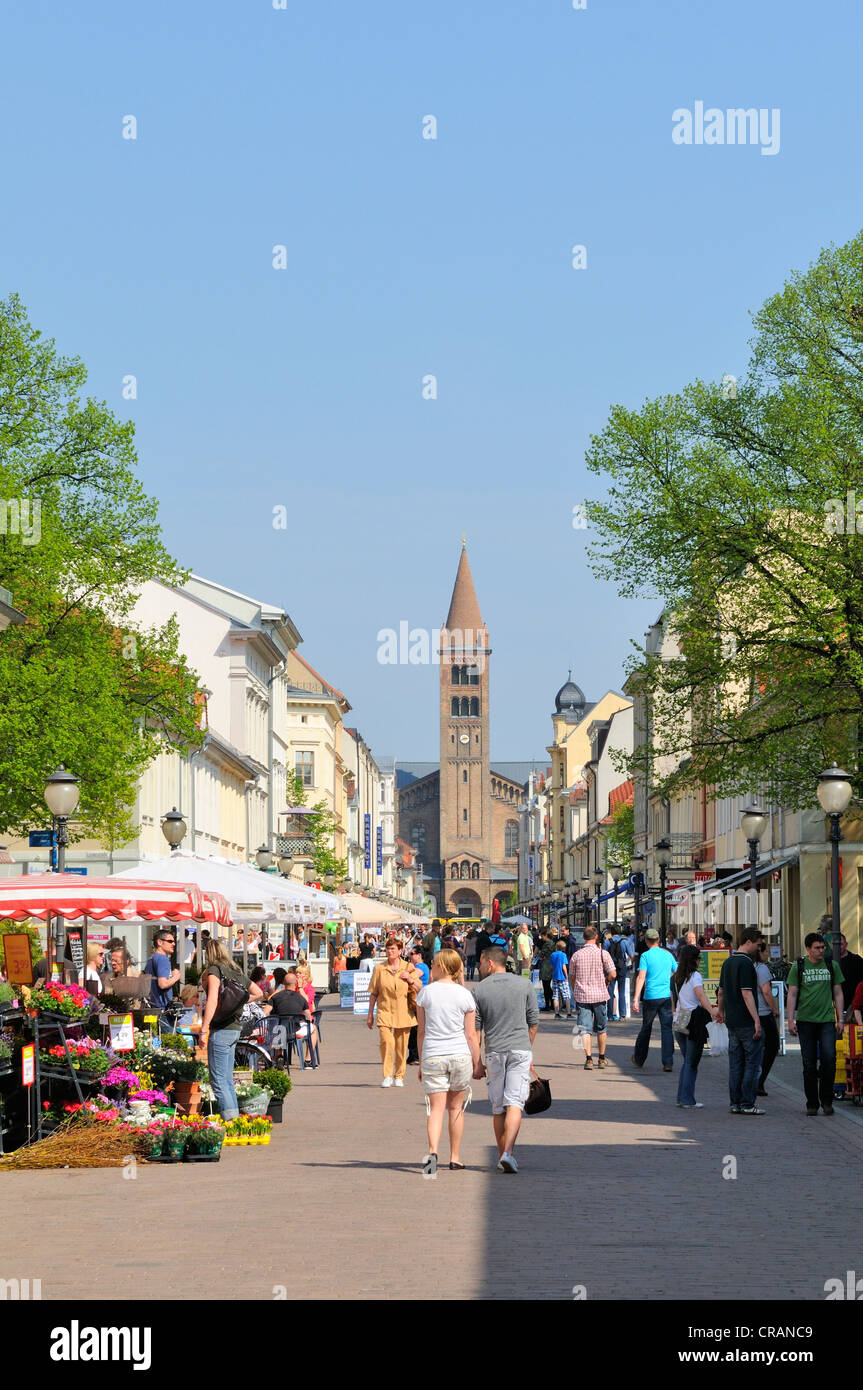 Pedestrian zone in the historic town centre of Potsdam, Brandenburg, Germany, Europe Stock Photo