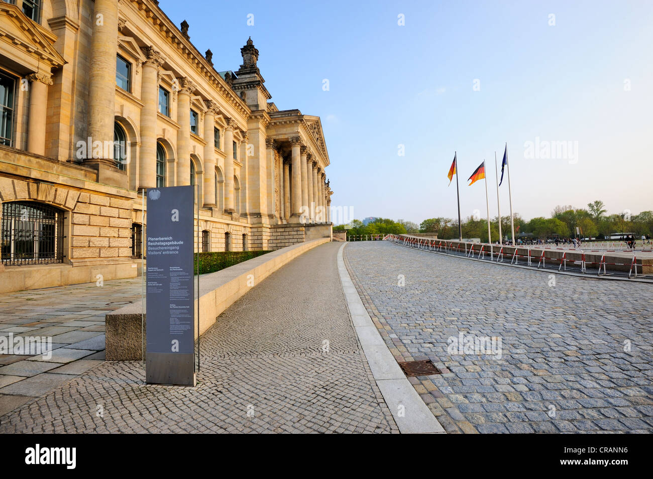 Reichstag building, seat of the German parliament, Bundestag, Regierungsviertel district, Berlin, Germany, Europe Stock Photo