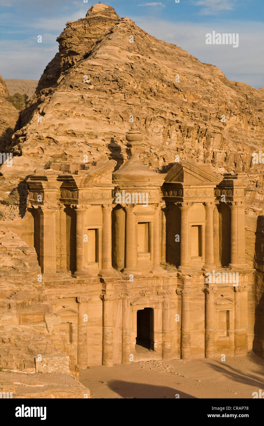 Ancient tomb carved in the rock, Ed Deir, Ad Deir, Petra, Jordan, Middle East, Asia Stock Photo