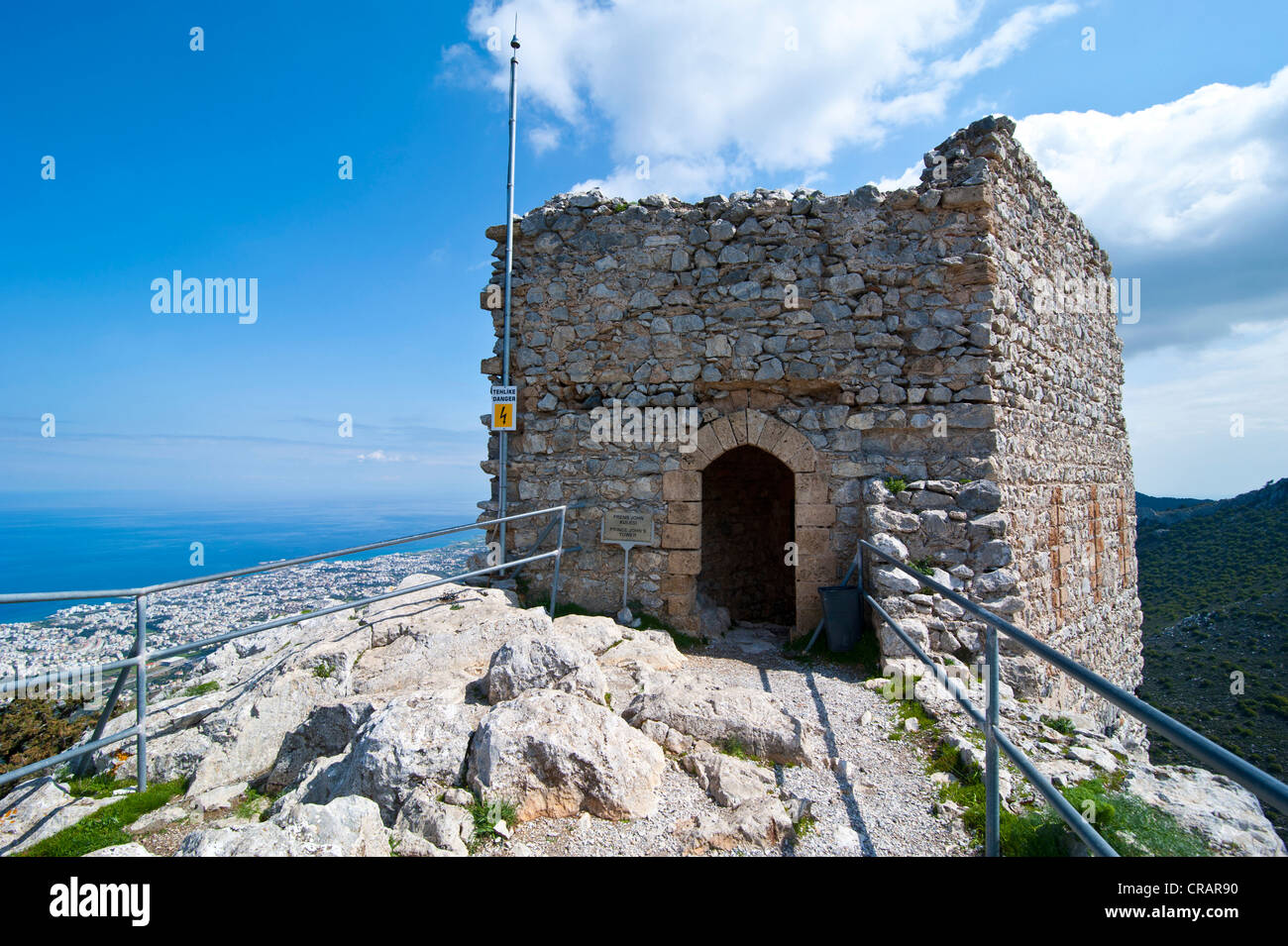 Crusader Castle of St. Hilarion, Turkish part of Cyprus Stock Photo