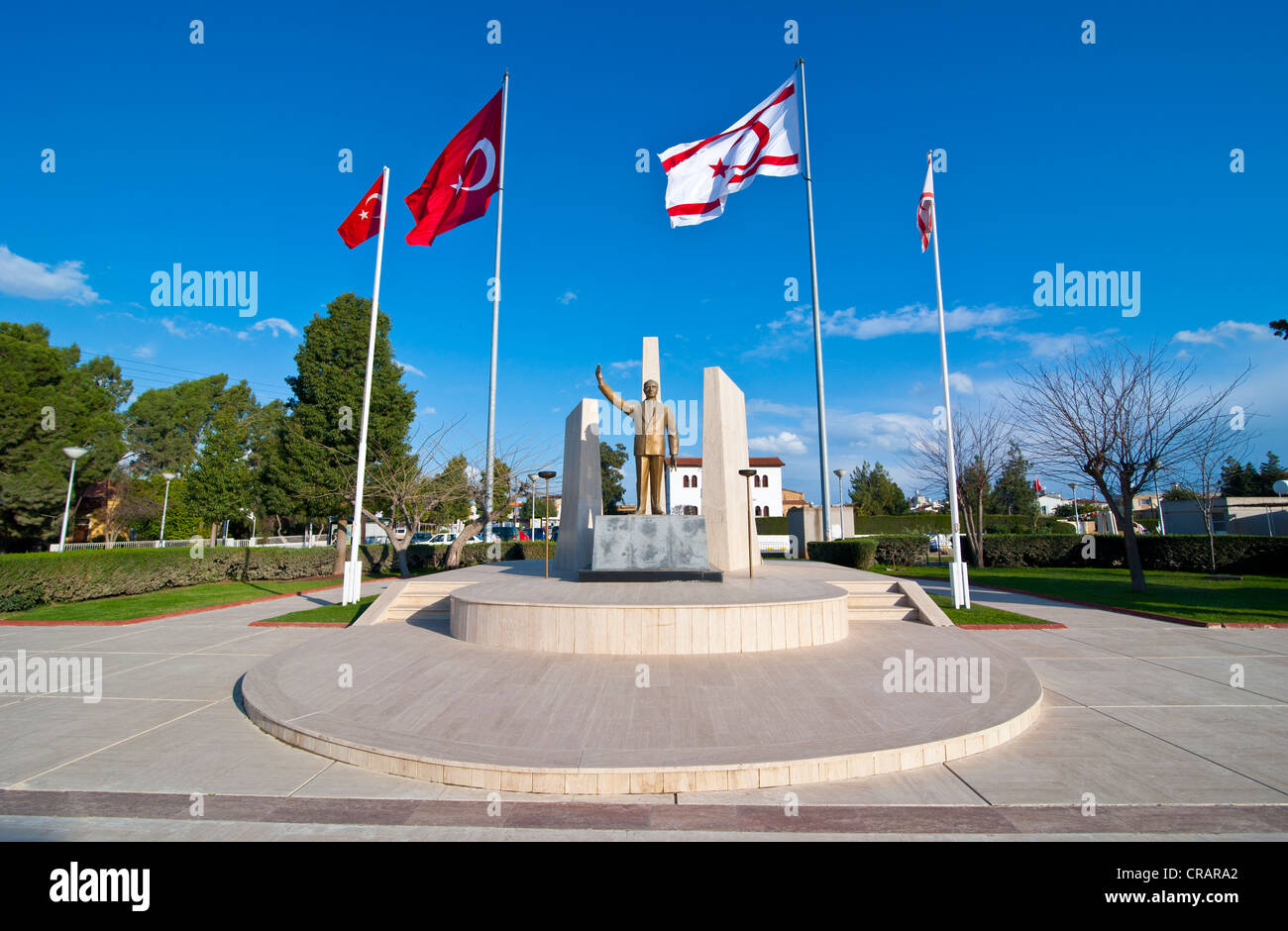 Monument for Mustafa Kemal Atatuerk, Turkish part of Cyprus Stock Photo