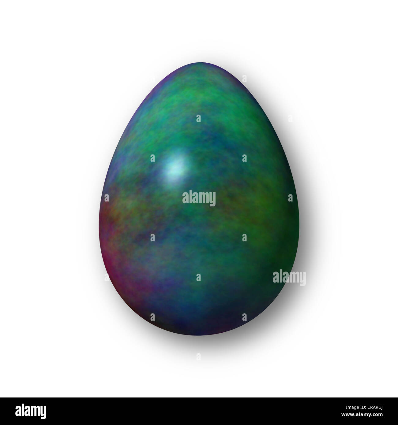Green Marble Egg Stock Photo