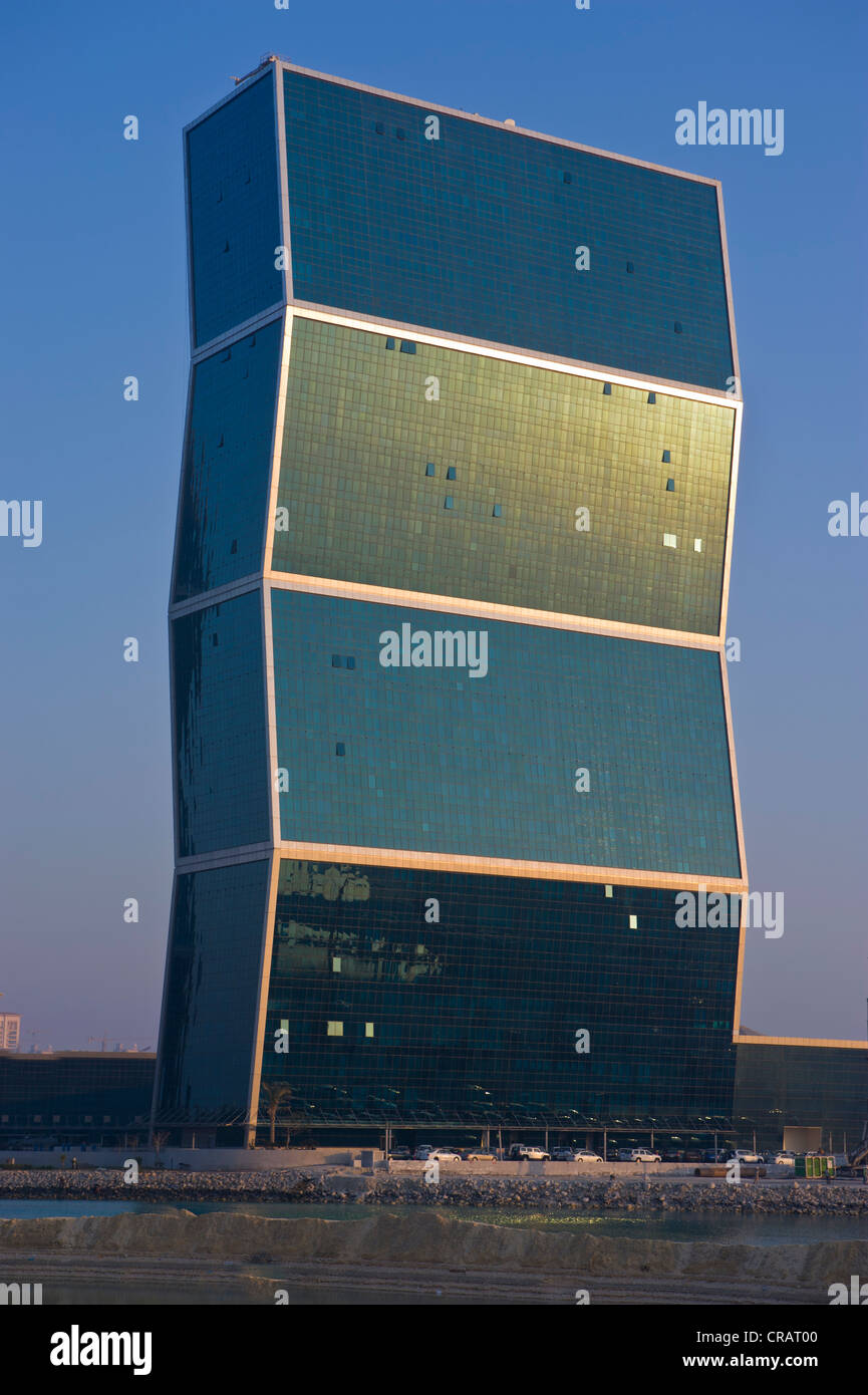 One of the Zig-Zag Towers, Doha, Qatar, Arabian Peninsula, Middle East Stock Photo