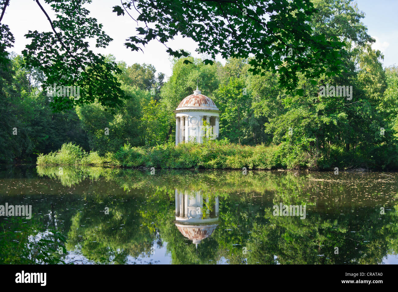 One Ancient Summerhouse in Forest Stock Photo