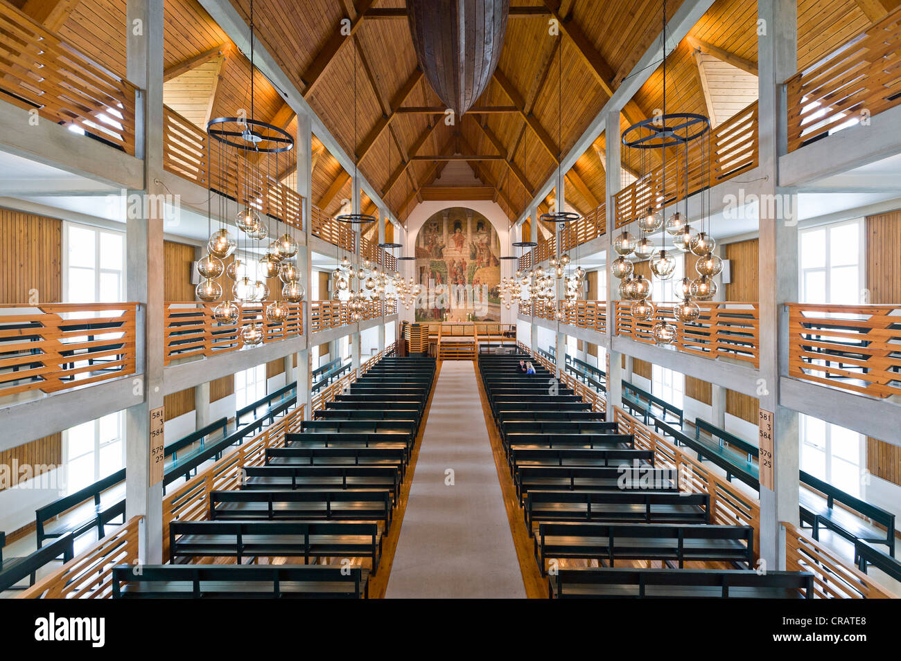 Christianskirkjan, Christian Church, Klaksvik, Borðoy, Faroe Islands, North Atlantic Stock Photo