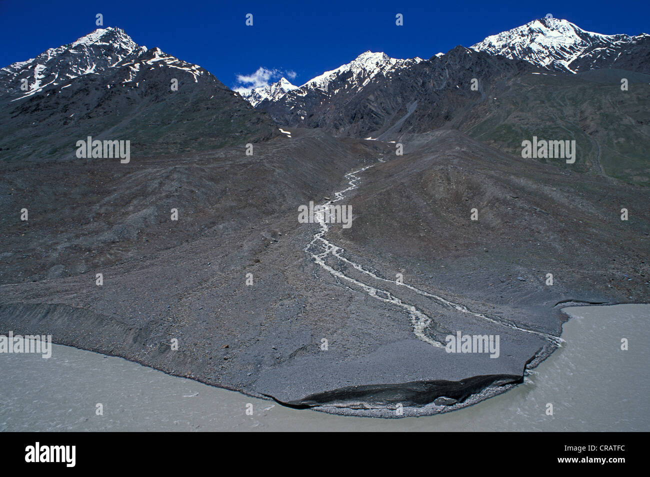 Peak near the Kunzum Pass, Himachal Pradesh, Himalaya, North India, India, Asia Stock Photo