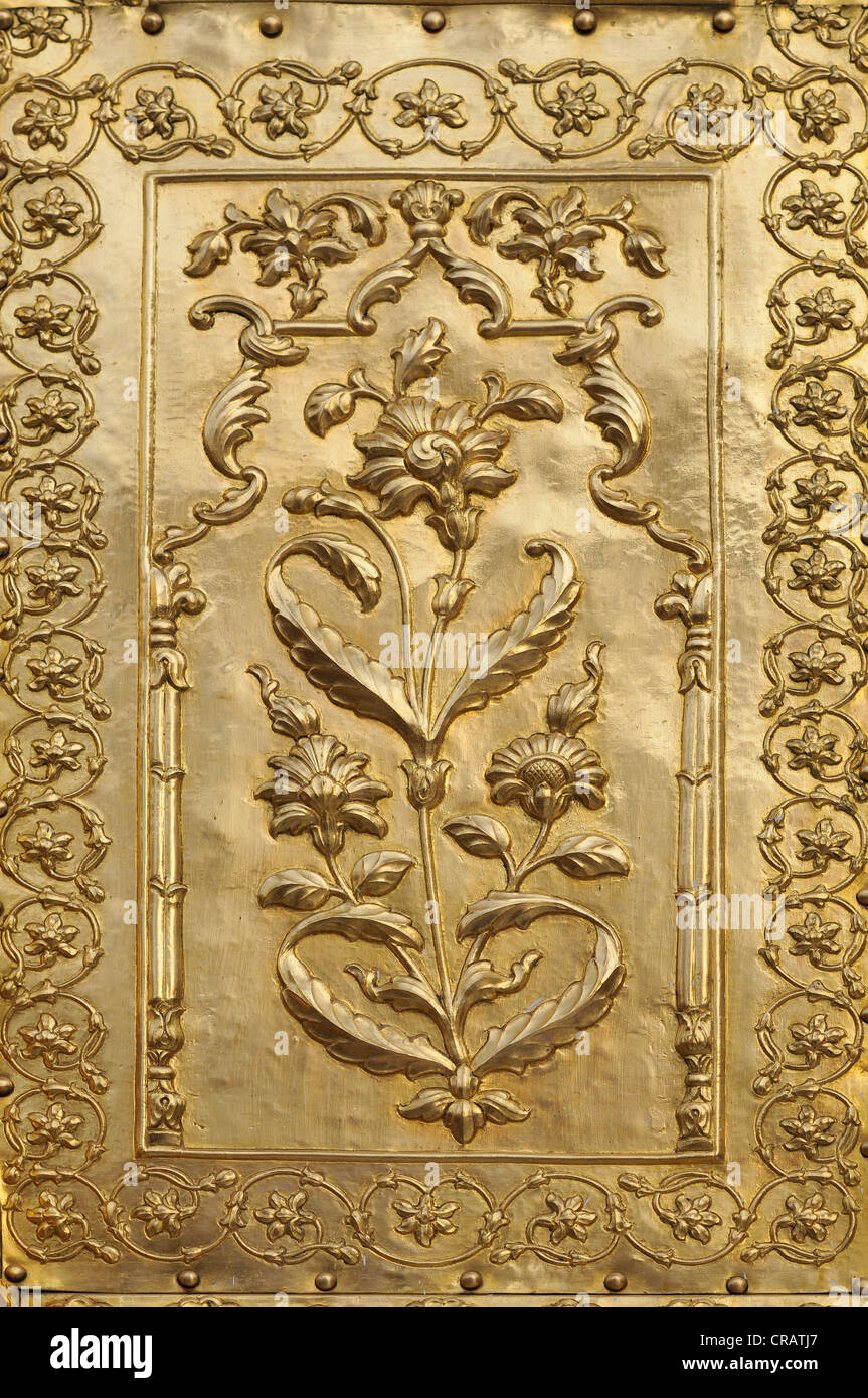 Gold decoration, Harmandir Sahib or Golden Temple, Sikh sanctuary