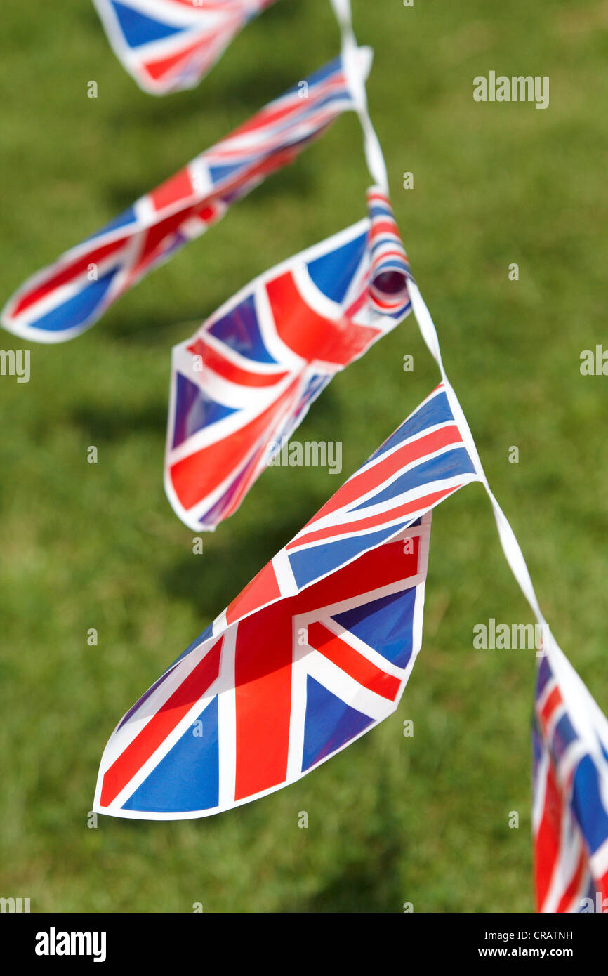 Union jack bunting at the Weston Turville Diamond Jubilee Village Fete