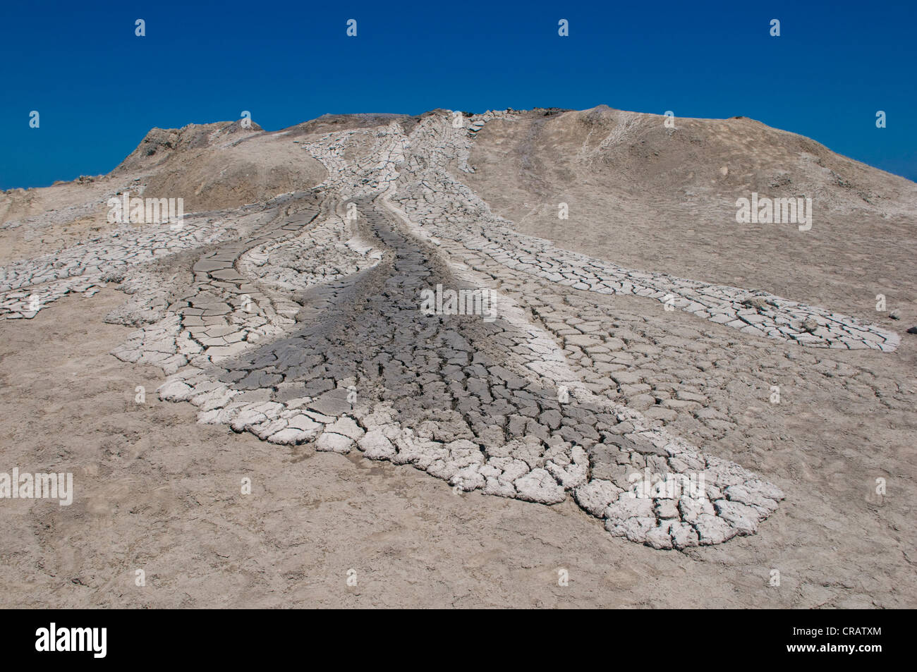 Mud volcanoes in Azerbaijan, Middle East Stock Photo