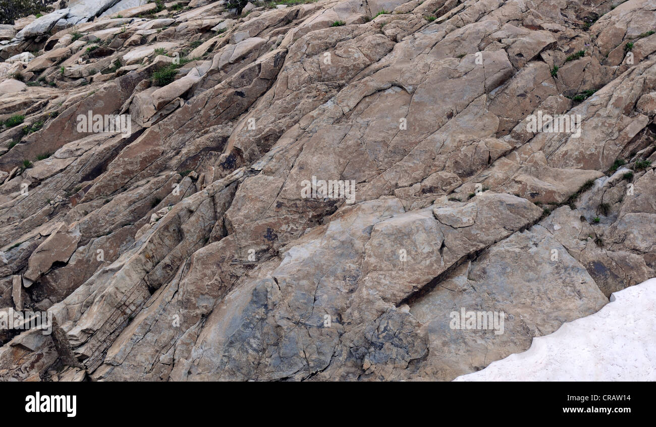 Lines in Granite rock Grand Teton National Park Stock Photo - Alamy