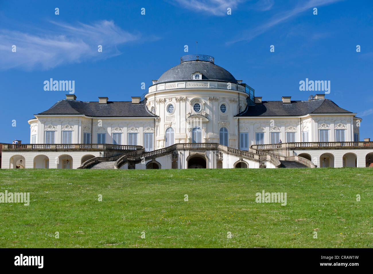 Schloss Solitude or Castle Solitude, Stuttgart-West, Stuttgart, Swabia, Baden-Wuerttemberg, Germany, Europe Stock Photo