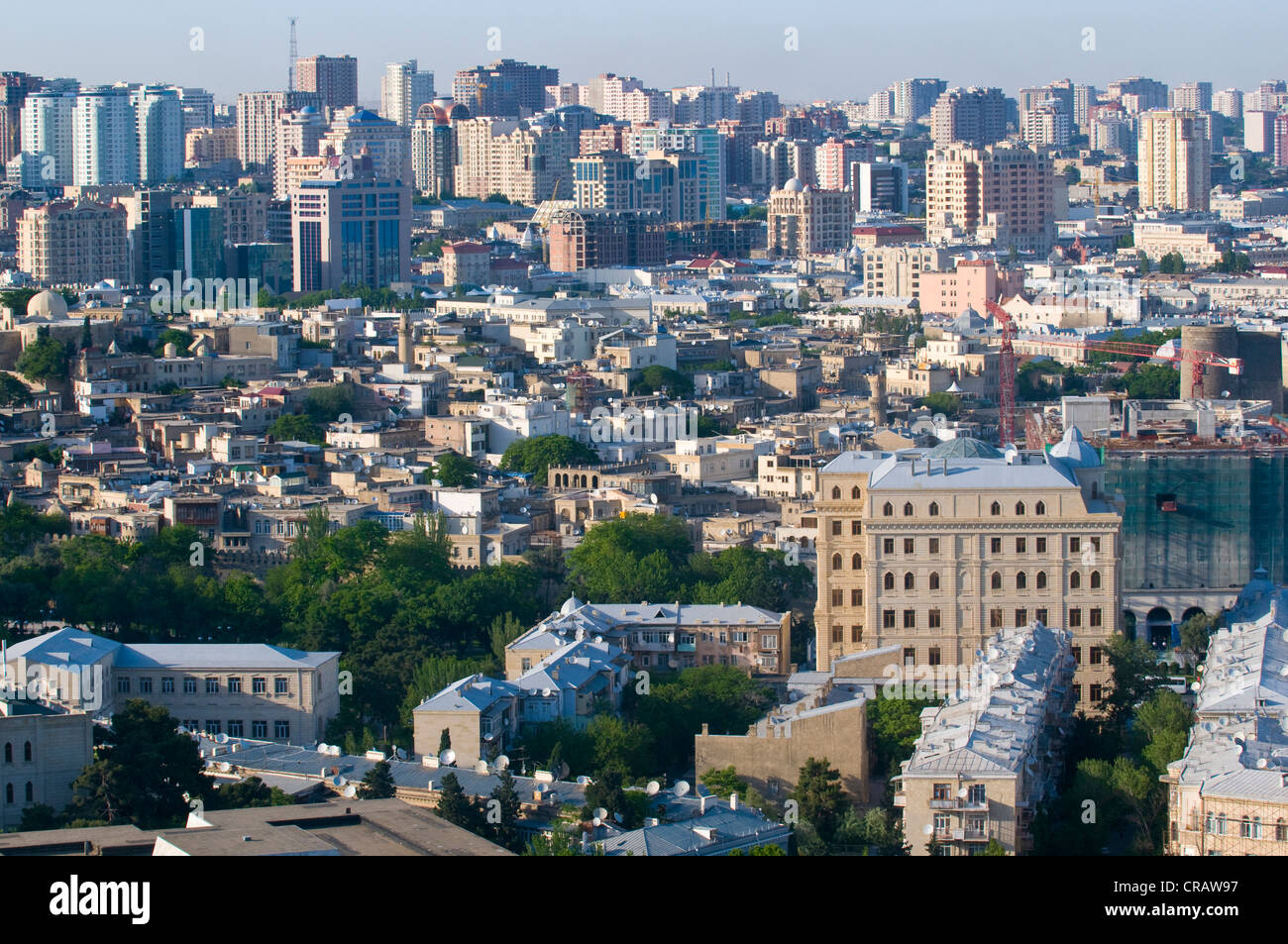 View over Baku, Azerbaijan, Middle East Stock Photo