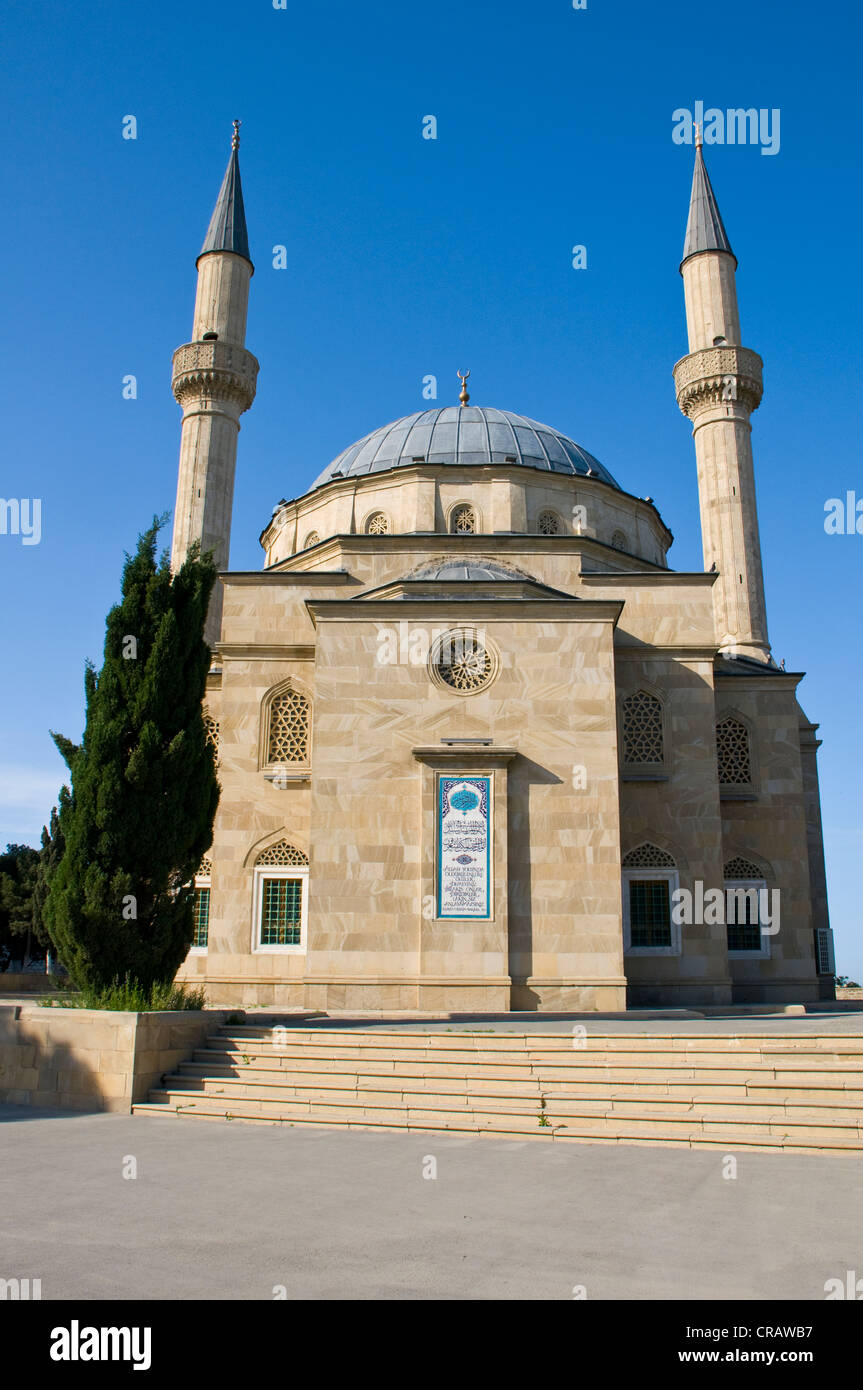 Mosque with minarets, Baku, Azerbaijan, Middle East Stock Photo