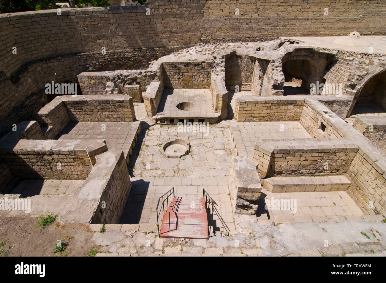 Palace of the Shirvanshahs, excavation site, Shirvan Shahs, Baku, Azerbaijan, Middle East Stock Photo
