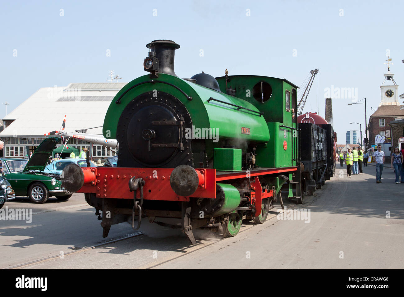 Steam engine AJAX at Chatham Dockyard.  Steam Rally Weekend. Chatham Kent England UK Stock Photo
