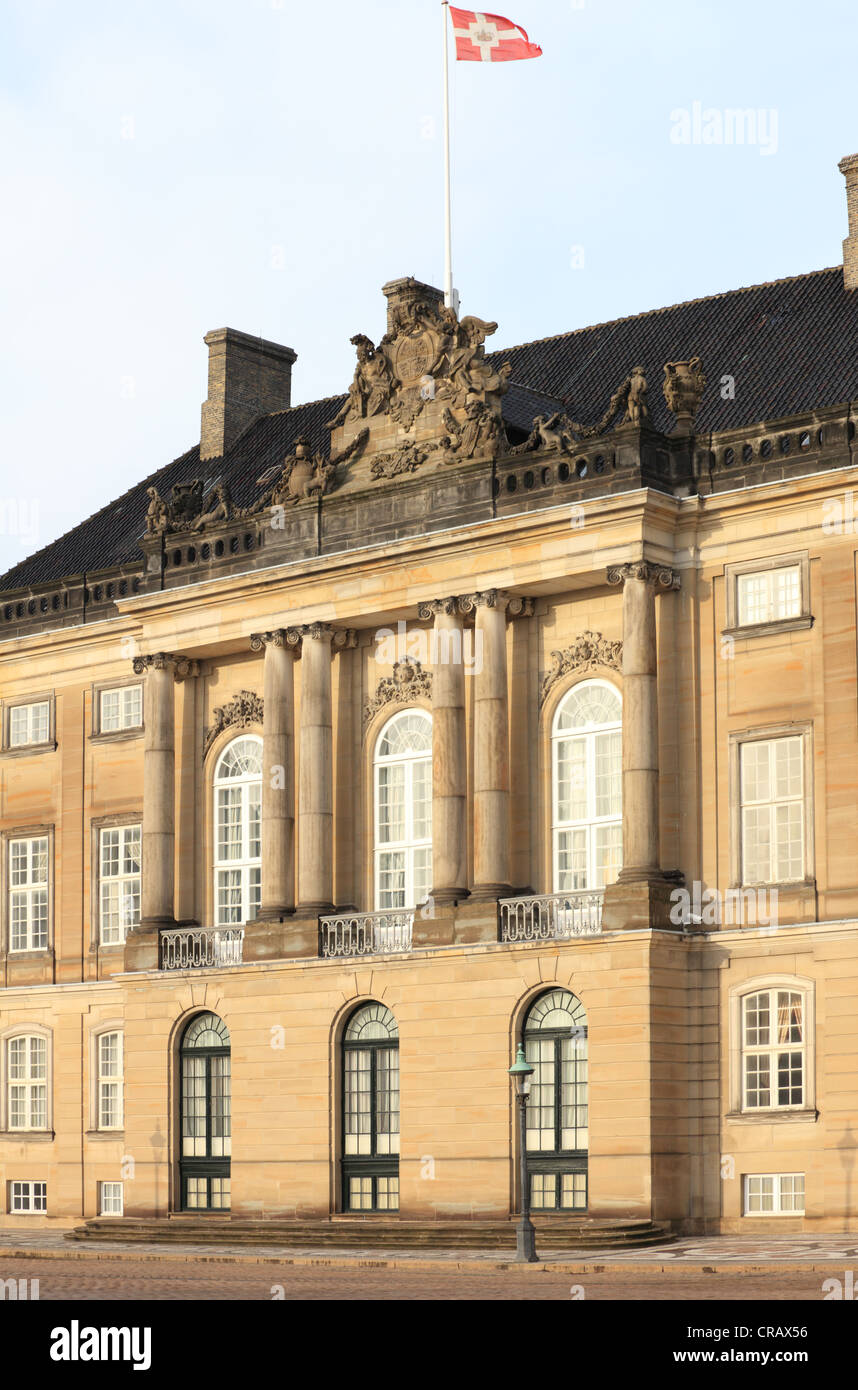 Amalienborg palace in Copenhagen, Denmark Stock Photo
