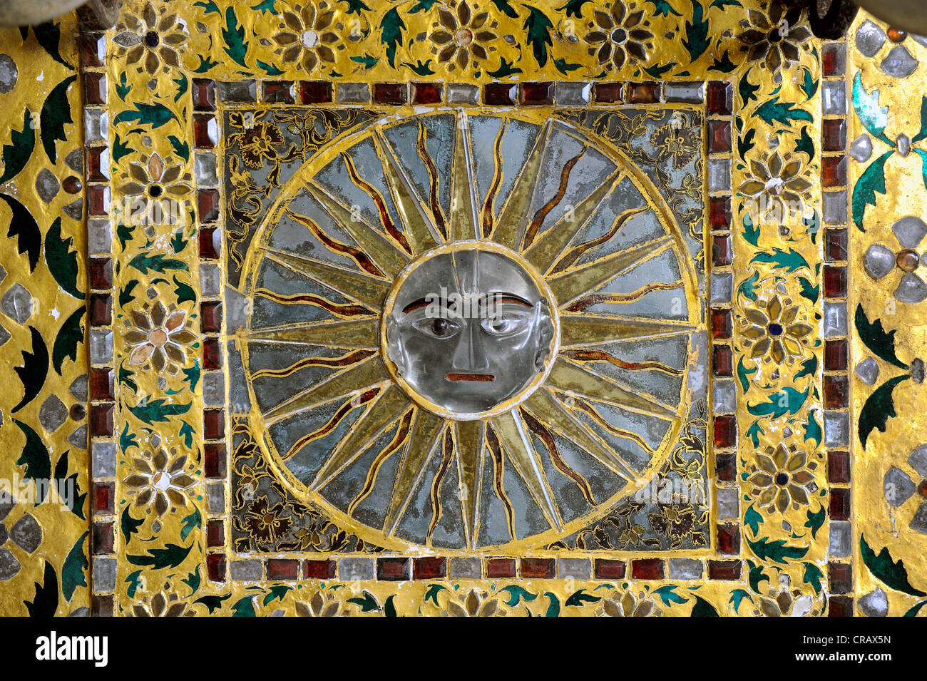 Darstellung of the sun god Surya, Palace of Kota, Rajasthan, India, Asia Stock Photo