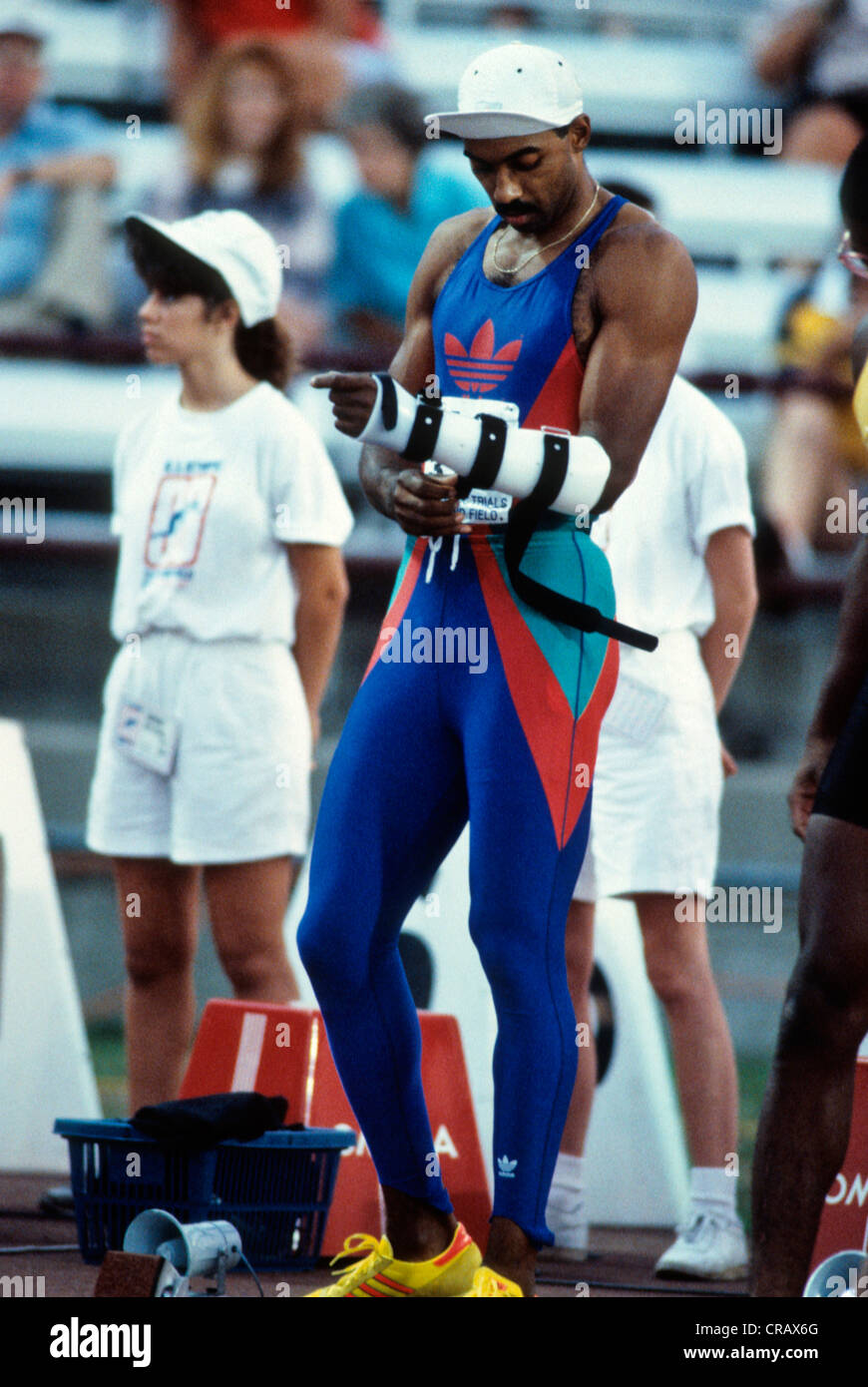 Greg Foster competing at the 1988 US Olympic track and Field Trials