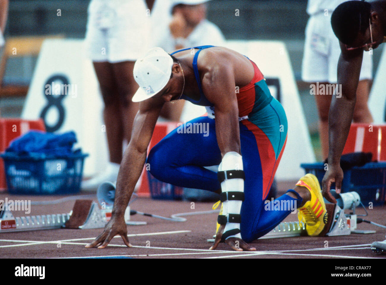 Greg Foster competing at the 1988 US Olympic track and Field Trials
