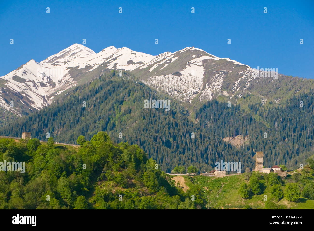 Mountain landscape, Svaneti province, Georgia, Caucasus region, Middle East Stock Photo