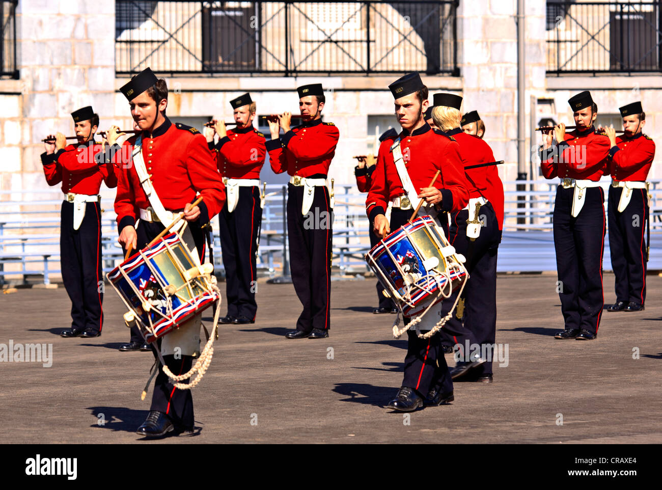 Fort Henry Kingston Ontario Canada, Fort Henry Guards performing Stock Photo