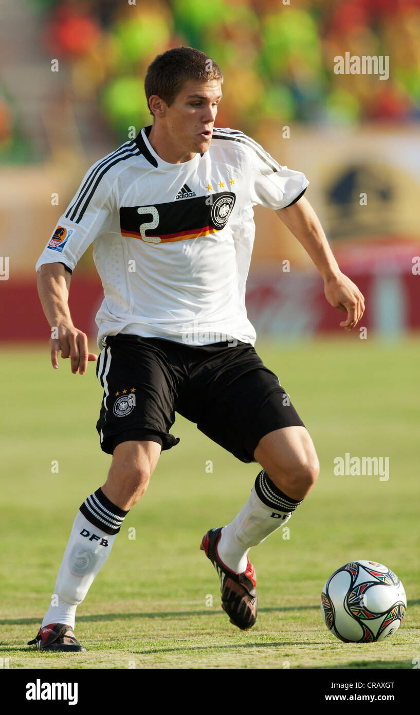 Sebastian Jung of Germany on the ball during a 2009 FIFA U-20 World Cup Group C match against South Korea. Stock Photo