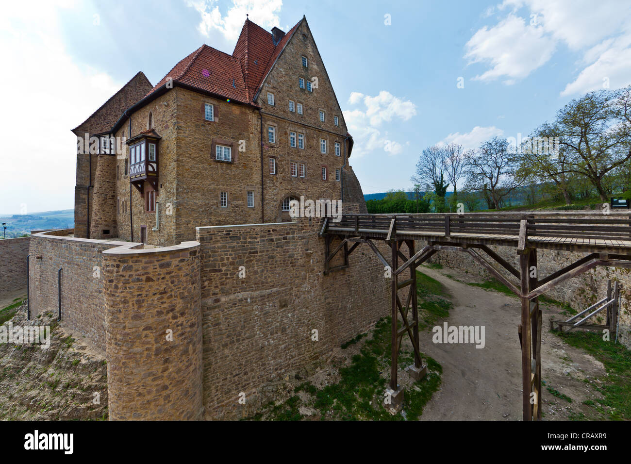 Spangenberg Castle, Spangenberg, Schwalm Eder district, Hesse, Germany, Europe, PublicGround Stock Photo