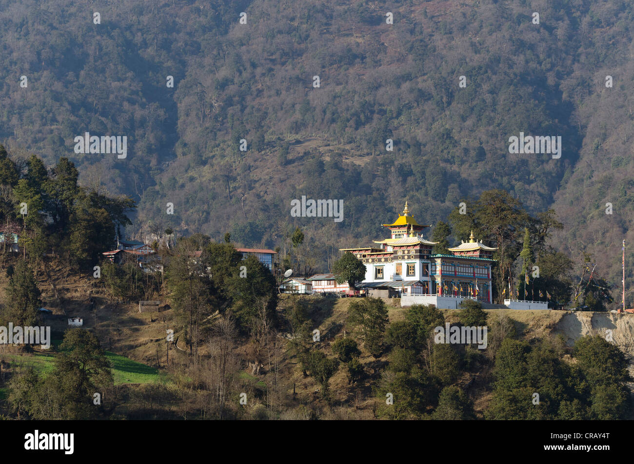 Tawang Khinmey Nyingma Monastery, near Tawang, Arunachal Pradesh, India, Asia Stock Photo