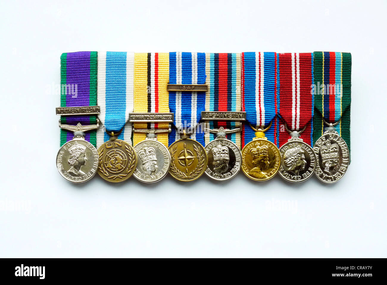 Modern British Military Medals Stock Photo
