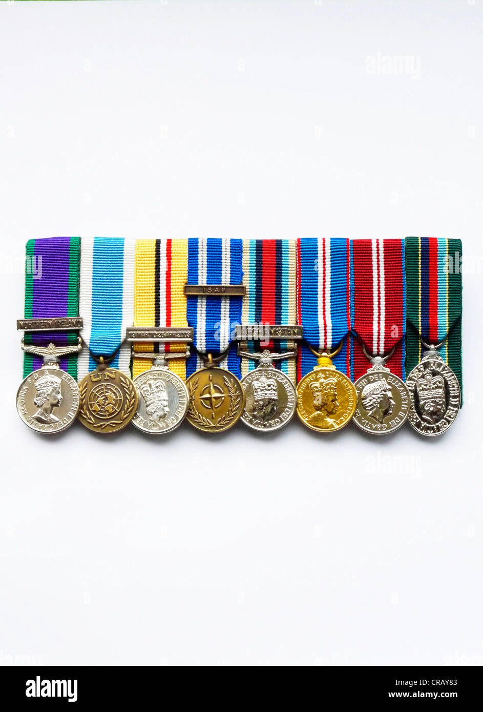 Modern British Military Medals Stock Photo