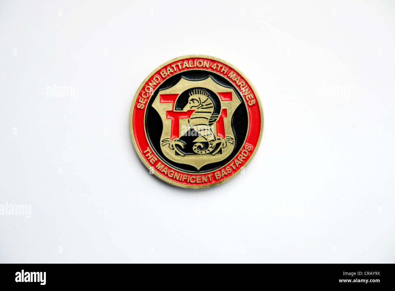 Second Battalion 4th Marines Coin Stock Photo
