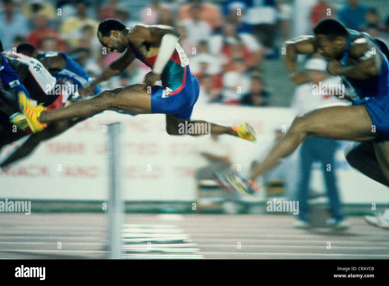 Greg Foster competing at the 1988 US Olympic track and Field Trials